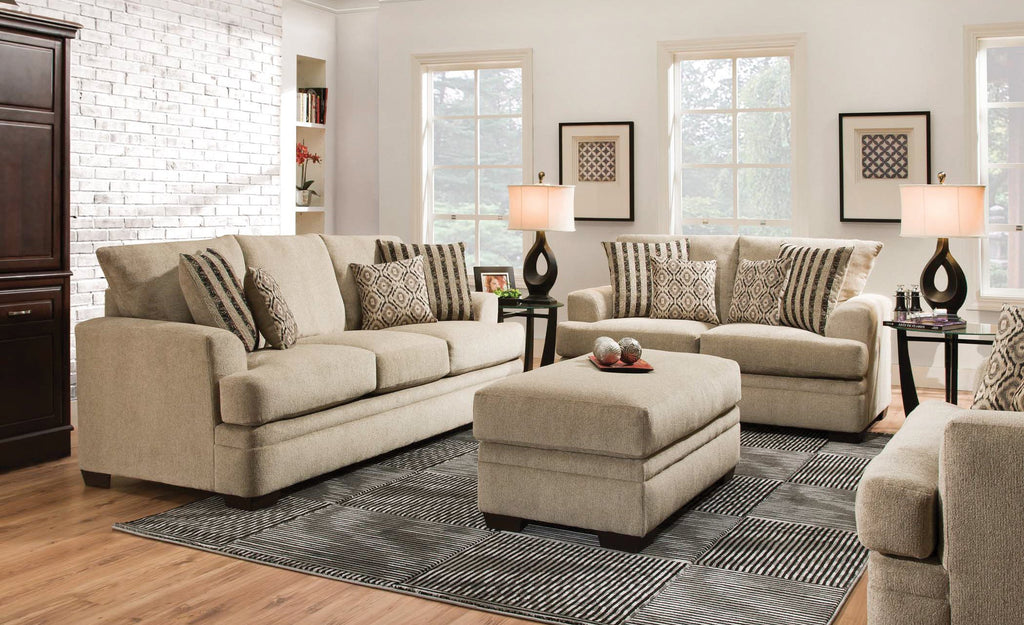 Cornell Platinum Sofa and Loveseat