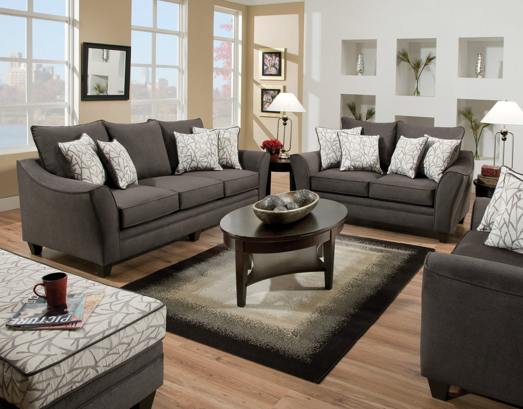 Flannel Seal Sofa and Loveseat