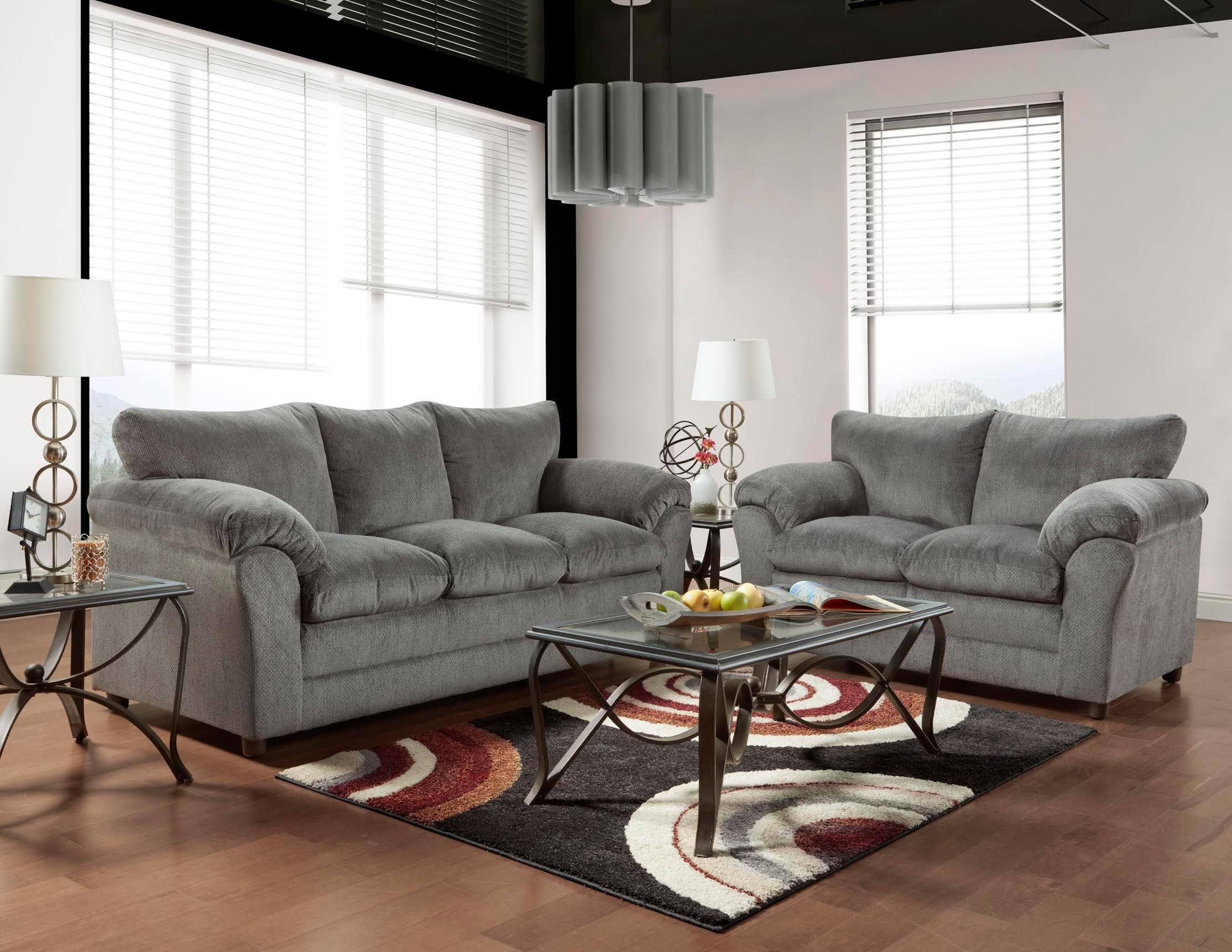 Kelly Gray Sofa and Loveseat
