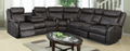 Gin Rummy CHARCOAL Sectional and Recliner