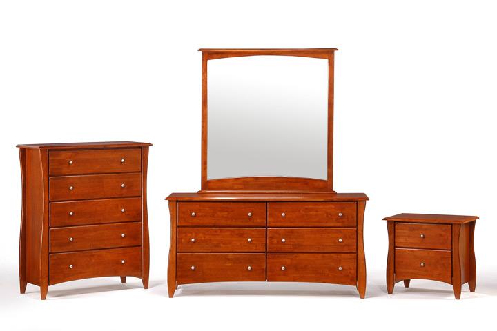 Clove Collection 6 Drawer Dresser, 5 Drawer Chest, Nightstand and Lingerie Chest