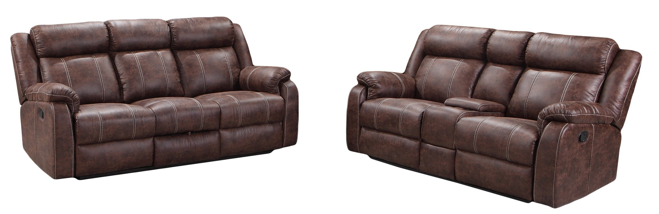 Buckskin Reclining Sofa and Loveseat