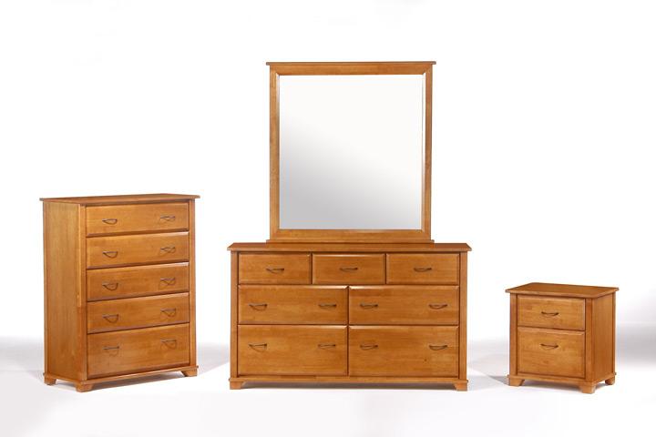 Juniper Collection 5 Drawer Chest, 7 Drawer Dresser and 2 Drawer Nightstand