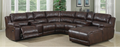 Caramel Brown Leather Sectional with Chaise