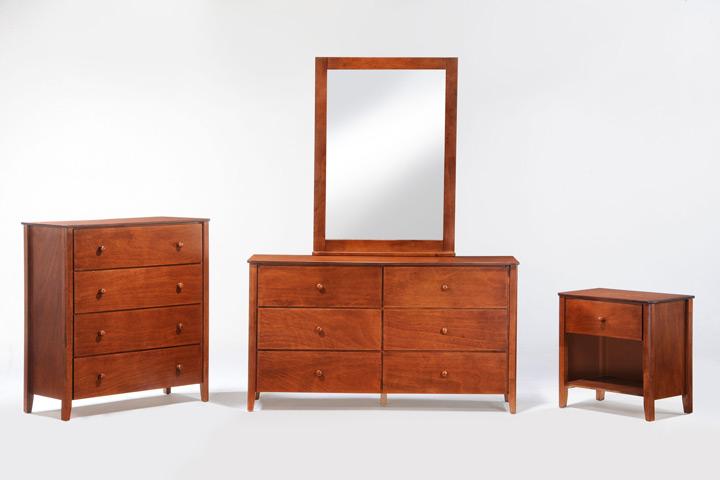 Zest Collection 4 drawer Chest, 6 Drawer Dresser, and 1 Drawer Nightstand